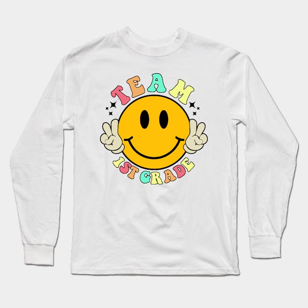 Team First Grade Smiley Long Sleeve T-Shirt by LEMOUS TEES